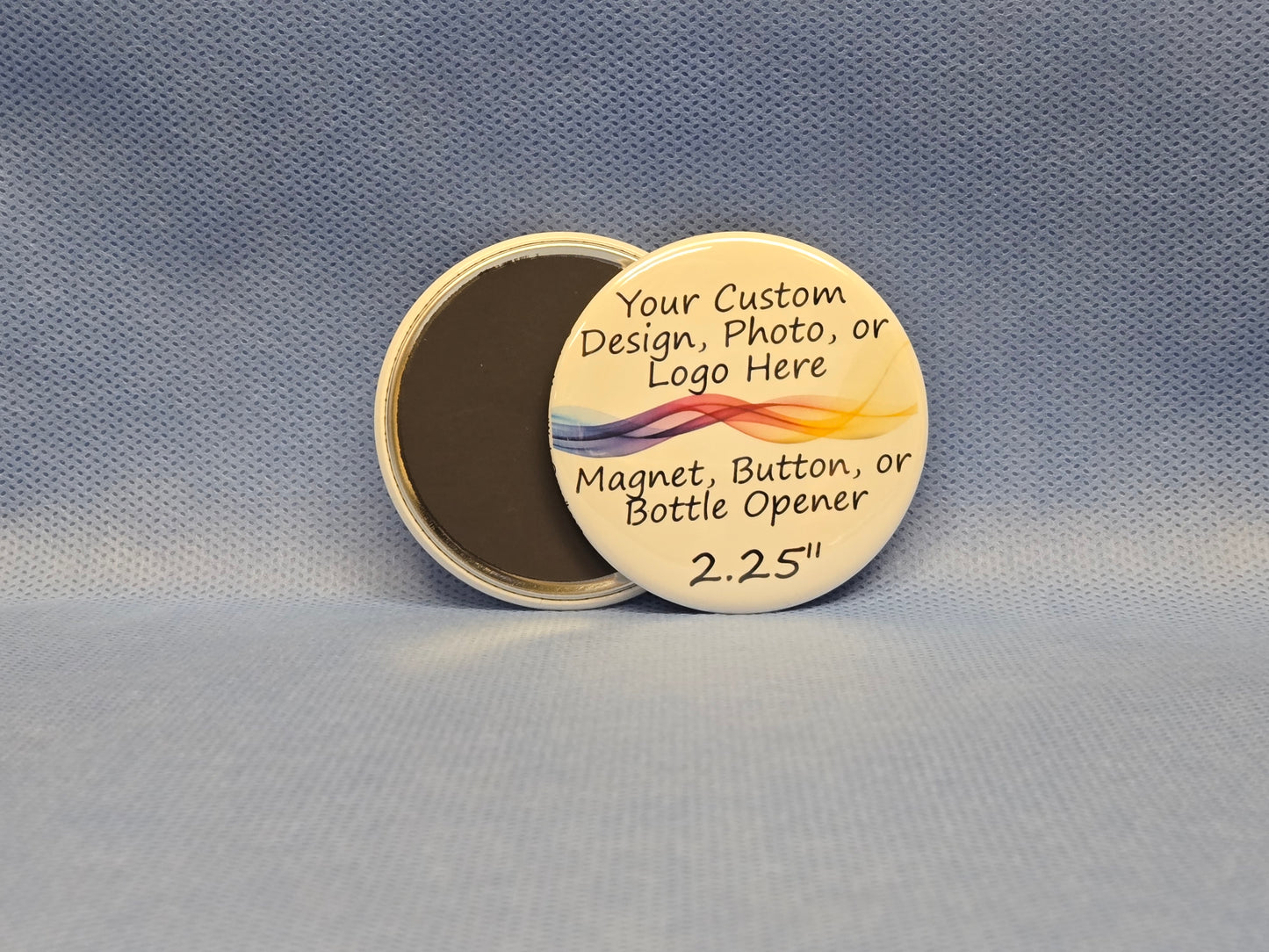 2.25" magnetic back, custom photo