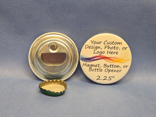 2.25" bottle opener, custom photo